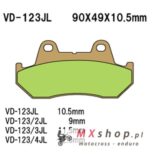 VESRAH KLOCKI HAMULCOWE KH69 SPIEK METALICZNY (ZŁOTE) (MADE IN JAPAN) VESRAH KLOCKI HAMULCOWE KH69 SPIEK METALICZNY (ZŁOTE) (MADE IN JAPAN)