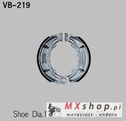 VESRAH SZCZĘKI HAMULCOWE YAMAHA YZ 125 '76-'83, YZ 250 '74-'80, YZ 400 '76-'79 (PRZÓD) (MADE IN JAPAN)
