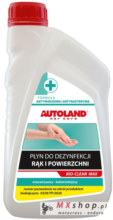 AUTOLAND PROMOCJA BIO-CLEAN PŁYN DO DEZYNFEKCJI RĄK I POWIERZCHNI 1L (ANTYWIRUSOWY I ANTYBAKTERYJNY) AUTOLAND PROMOCJA BIO-CLEAN PŁYN DO DEZYNFEKCJI RĄK I POWIERZCHNI 1L (ANTYWIRUSOWY I ANTYBAKTERYJNY)