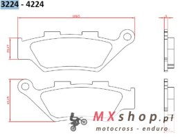BRENTA KLOCKI HAMULCOWE KH322 BENELLI IMPERIALE 400 '19-, LEONCIO 500 '18-19, TRK500 '18-20, PRZÓD (FT 3224)