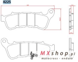 BRENTA KLOCKI HAMULCOWE KH640 SPIEK METALICZNY (ZŁOTE) HARLEY-DAVIDSON XL883/XL1200 '14-, PRZÓD (FT 4225)