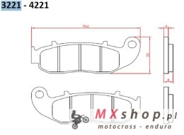 BRENTA KLOCKI HAMULCOWE KH664 FANTIC ENDURO/SUPER MOTARD 50/125/250 '13-, PRZÓD (FT 3221)