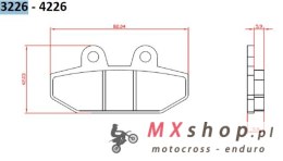 BRENTA KLOCKI HAMULCOWE KH710 HARLEY-DAVIDSON 1750/1870 '18-20, TYŁ (FT 3226)