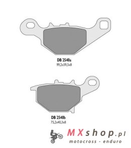 DELTA BRAKING KLOCKI HAMULCOWE KH401 SUZUKI RM 85 TYŁ - ZASTĘPUJE DB2540MX-D ORAZ DB2540QD-D