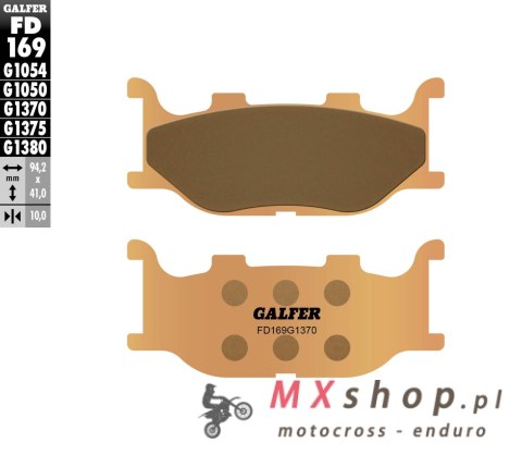 GALFER KLOCKI HAMULCOWE KH199 SPIEK METALICZNY (ZŁOTE) STREET GALFER KLOCKI HAMULCOWE KH199 SPIEK METALICZNY (ZŁOTE) STREET