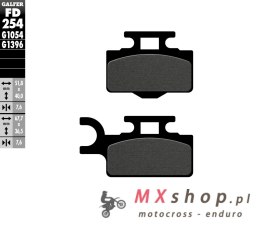 GALFER KLOCKI HAMULCOWE KH302 PÓŁMETALICZNE (KX65 PRZÓD)