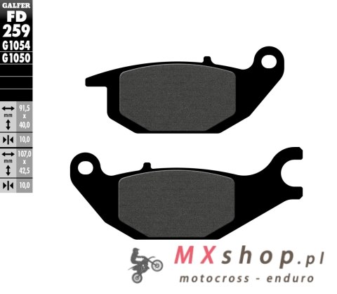 GALFER KLOCKI HAMULCOWE KH343 HONDA CBR125 '04-'10, XL125V VARADERO '01- (TYŁ) PÓŁMETALICZNE SCOOTER GALFER KLOCKI HAMULCOWE KH343 HONDA CBR125 '04-'10, XL125V VARADERO '01- (TYŁ) PÓŁMETALICZNE SCOOTER