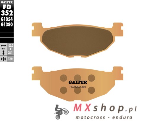 GALFER KLOCKI HAMULCOWE KH408 SPIEK METALICZNY (ZŁOTE) SKUTER GALFER KLOCKI HAMULCOWE KH408 SPIEK METALICZNY (ZŁOTE) SKUTER