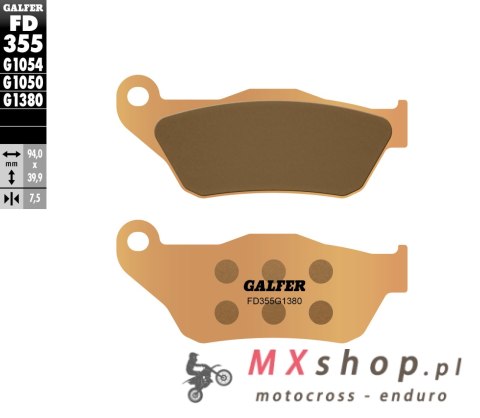 GALFER KLOCKI HAMULCOWE KH430 SPIEK METALICZNY (ZŁOTE) SKUTER GALFER KLOCKI HAMULCOWE KH430 SPIEK METALICZNY (ZŁOTE) SKUTER