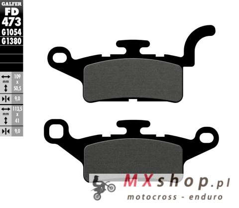 GALFER KLOCKI HAMULCOWE KH492 PÓŁMETALICZNE GALFER KLOCKI HAMULCOWE KH492 PÓŁMETALICZNE