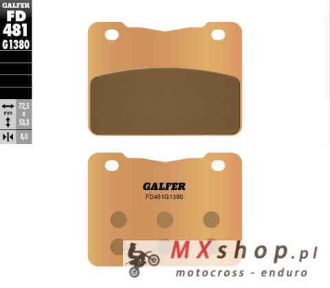 GALFER KLOCKI HAMULCOWE KH627 SPIEK METALICZNY (ZŁOTE) SYM 250/400/600 GALFER KLOCKI HAMULCOWE KH627 SPIEK METALICZNY (ZŁOTE) SYM 250/400/600