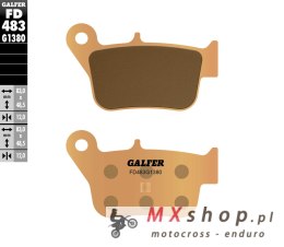 GALFER KLOCKI HAMULCOWE KH628 SPIEK METALICZNY (ZŁOTE) SKUTER SYM (TYŁ) MAX 400 '11- , 600 '15-