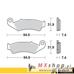 PROX KLOCKI HAMULCOWE KH125 HONDA CR125/250/500 '87-94 PRZÓD