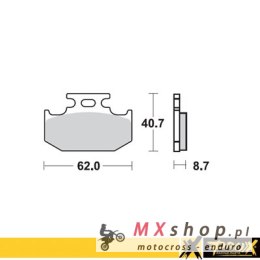 PROX KLOCKI HAMULCOWE KH152 KAWASAKI KX 125/250/500 '89-94, SUZUKI RM 125/250 '89-94, YAMAHA YZ 125 '92-97, 250 '92-97, YZ/YZF 4