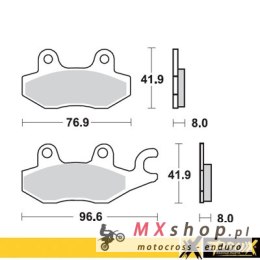 PROX KLOCKI HAMULCOWE KH165 SUZUKI LT-R 450 '06-11, YAMAHA YFZ 450 '04-08 PRZÓD PRAWY