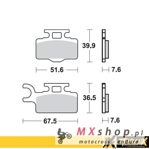 PROX KLOCKI HAMULCOWE KH302 KAWASAKI KX 65 '00-20, SUZUKI RM 65 '03-05 PRZÓD PROX KLOCKI HAMULCOWE KH302 KAWASAKI KX 65 '00-20, SUZUKI RM 65 '03-05 PRZÓD