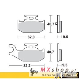 PROX KLOCKI HAMULCOWE KH428 YAMAHA YFM 700 RAPTOR '06-11 TYŁ