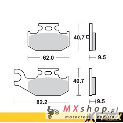 PROX KLOCKI HAMULCOWE KH428 YAMAHA YFM 700 RAPTOR '06-11 TYŁ