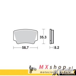 PROX KLOCKI HAMULCOWE KH463 KTM 450/505/525 SX/XC ATV '08-12 TYŁ