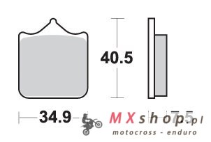 SBS KLOCKI HAMULCOWE KH322 TRACK AND SPORT SINTER KOLOR ZŁOTY (ZAMIENIA MIESZANKĘ RS)