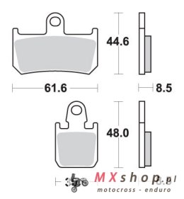 SBS KLOCKI HAMULCOWE KH442/4 TRACK AND SPORT SINTER KOLOR ZŁOTY (ZAMIENIA MIESZANKĘ RS)