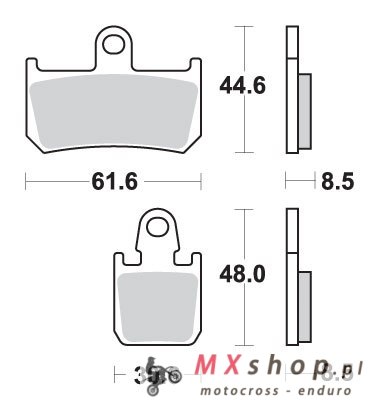 SBS KLOCKI HAMULCOWE KH442/4 TRACK AND SPORT SINTER KOLOR ZŁOTY (ZAMIENIA MIESZANKĘ RS)