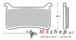 SBS WYPRZEDAŻ KLOCKI HAMULCOWE KH700 SPIEK METALICZNY STREET EVO SINTER KOLOR ZŁOTY HONDA CB 1000 R '18-'20, CB 1100 RS '17-'19,