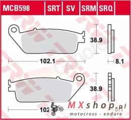TRW ZF KLOCKI HAMULCOWE KH142 SINTER RACING (WYCZYNOWE) BMW C-EVOLUTION 14-, C 650 11-, SUZUKI BURGMAN 650 04- PRZÓD