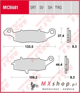 TRW ZF KLOCKI HAMULCOWE KH231 SINTER RACING KAWASAKI ER6 06-16, VERSYS 650 07-14, Z 750, 04-06, ZR7 99-04, W 800 '11-, GPZ 1100 