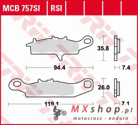 TRW ZF KLOCKI HAMULCOWE KH342 KH349 SINTER OFFROAD KAWASAKI KFX 450 / 700 04-14, KVF 700 04-06, PRZÓD TRW ZF KLOCKI HAMULCOWE KH342 KH349 SINTER OFFROAD KAWASAKI KFX 450 / 700 04-14, KVF 700 04-06, PRZÓD