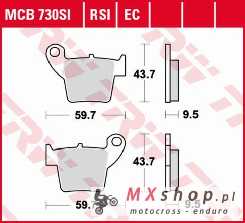 TRW ZF KLOCKI HAMULCOWE KH346 ORGANIC HONDA CR 125 / 250 02-07, CRF 450 02-17, TYŁ TRW ZF KLOCKI HAMULCOWE KH346 ORGANIC HONDA CR 125 / 250 02-07, CRF 450 02-17, TYŁ