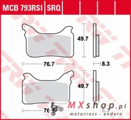 TRW ZF KLOCKI HAMULCOWE KH405 KTM SUPERMOTO SMR 450 04-14, SUPERMOTO SMR 525 04-05, SUPERMOTO SMR 560 06-07, HUSABERG SUPERMOTO 
