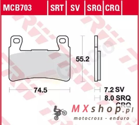 TRW ZF LUCAS KLOCKI HAMULCOWE KH265 KH296 SPIEK METALICZNY SINTER RACING (WYCZYNOWE NA TOR) (ZASTĘPUJE MCB703SRQ) TRW ZF LUCAS KLOCKI HAMULCOWE KH265 KH296 SPIEK METALICZNY SINTER RACING (WYCZYNOWE NA TOR) (ZASTĘPUJE MCB703SRQ)