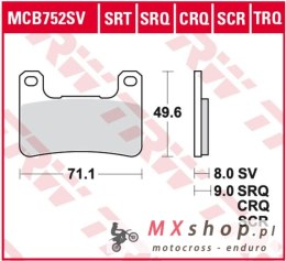 TRW ZF LUCAS KLOCKI HAMULCOWE KH379 SPIEK METALICZNY SINTER RACING (WYCZYNOWE NA TOR) (ZASTĘPUJE MCB752SRQ)