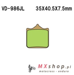 VESRAH KLOCKI HAMULCOWE KH322/4 SPIEK METALICZNY (ZŁOTE) (MADE IN JAPAN)