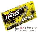 IRIS 420 GSX-132 ŁAŃCUCH NAPĘDOWY (132-OGNIW) BEZ O-RINGÓW (OTWARTY + ZAPINKA) KOLOR ZŁOTY (17,5KN)