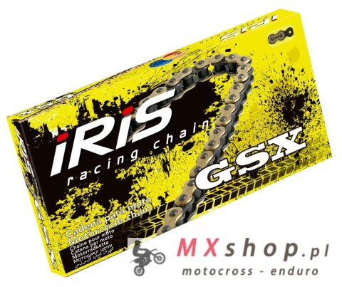 IRIS 420 GSX-132 ŁAŃCUCH NAPĘDOWY (132-OGNIW) BEZ O-RINGÓW (OTWARTY + ZAPINKA) KOLOR ZŁOTY (17,5KN) IRIS 420 GSX-132 ŁAŃCUCH NAPĘDOWY (132-OGNIW) BEZ O-RINGÓW (OTWARTY + ZAPINKA) KOLOR ZŁOTY (17,5KN)