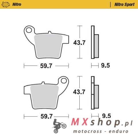 MOTO-MASTER KLOCKI HAMULCOWE NITRO RACING SINTER METAL SOFT: 22 (NITRO SPORT) DO ZACISKU MOTO-MASTER (210104) KTM SX 65 '20-, GA MOTO-MASTER KLOCKI HAMULCOWE NITRO RACING SINTER METAL SOFT: 22 (NITRO SPORT) DO ZACISKU MOTO-MASTER (210104) KTM SX 65 '20-, GA