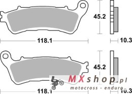 SBS KLOCKI HAMULCOWE KH388/2 STREET PERFORMANCE (EXCEL) SINTER KOLOR ZŁOTY HONDA GL 1800 GOLDWING '18-'21 - TYŁ