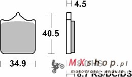 SBS KLOCKI HAMULCOWE KH604/4 TRACK AND SPORT SINTER KOLOR ZŁOTY PASUJE DO: BMW S1000R/RR '09- PRZÓD