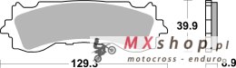 SBS KLOCKI HAMULCOWE KH717 STREET PERFORMANCE (EXCEL) SINTER KOLOR ZŁOTY HONDA GL 1800 GOLDWING '18-'21 - PRZÓD