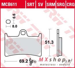 TRW ZF KLOCKI HAMULCOWE KH252 KH380 SINTER RACING YAMAHA FZ6 07-10, FZS 600 98-01, MT-07 14-17, TRACER 700 '16-, FZ8 10-16, MT-0