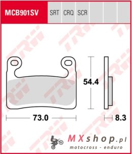 TRW ZF KLOCKI HAMULCOWE KH724 SINTER STREET BMW R 1250 GS ADVENTURE 19-21, BMW R 1250 GS 19-21, BMW R 1250 RT 19-21, BMW S 1000 