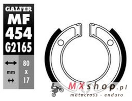 GALFER SZCZĘKI HAMULCOWE PRZÓD/TYŁ YAMAHA PW 50 '80- (80X17MM) (Y501)