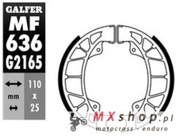 GALFER SZCZĘKI HAMULCOWE TYŁ HEXAGON 125/150 '94-'99, SKIPPER 125/150 '93-'97, PIAGGIO VESPA ET2/ET4 '00-, PRIMAVERA/SPRINT 125 