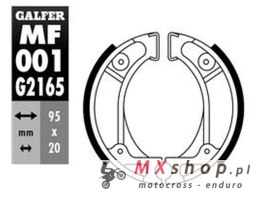 GALFER SZCZĘKI HAMULCOWE TYŁ HONDA CRF 70/80/100F '04-, DIO 50 '91-'93, NE 50 VISION '85-, KYMCO FEVER ZX 50 '97-, SA 75/80 VISI