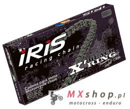 IRIS 520 XR-100 ŁAŃCUCH NAPĘDOWY (100-OGNIW) X-RING (OTWARTY + ZAPINKA) KOLOR CZARNY (DO 600CCM) (35,0KN)