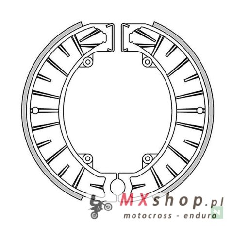 NEWFREN SZCZĘKI HAMULCOWE PRZÓD/TYŁ KTM MX 250 '82, TYŁ KTM GS 175 '77-'82 (181X25MM) NEWFREN SZCZĘKI HAMULCOWE PRZÓD/TYŁ KTM MX 250 '82, TYŁ KTM GS 175 '77-'82 (181X25MM)