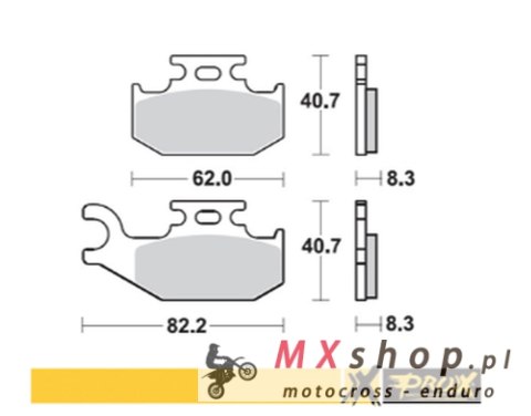 PROX KLOCKI HAMULCOWE KH414 SUZUKI LT-A/F 400F '08-'15, LT-A 450X '07-'10, LT-A 700X '05-'07, LT-A 750X '08-'15 PRAWY PRZÓD PROX KLOCKI HAMULCOWE KH414 SUZUKI LT-A/F 400F '08-'15, LT-A 450X '07-'10, LT-A 700X '05-'07, LT-A 750X '08-'15 PRAWY PRZÓD