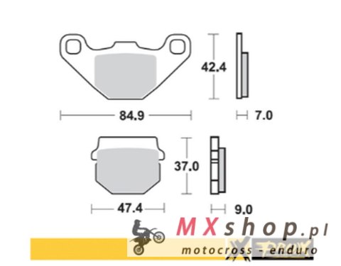 PROX KLOCKI HAMULCOWE KH83 KAWASAKI KX 80 '88-'96, KDX 125 '90-'94, KMX 125 '86-'98, SUZUKI RM 80 '86-'01, RM 85 '02-'04 PRZÓD PROX KLOCKI HAMULCOWE KH83 KAWASAKI KX 80 '88-'96, KDX 125 '90-'94, KMX 125 '86-'98, SUZUKI RM 80 '86-'01, RM 85 '02-'04 PRZÓD